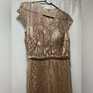 Cinderella Glittering Rose Gold Prom Dress